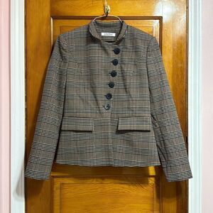 A. Garfield Sartorial Red Blue Plaid Women’s Blazer Jacket Size 2